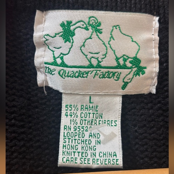 The Quacker Factory Vintage Embroidered Cardigan Sweater Size Large - Picture 4 of 5